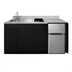 Thumbnail image #1 for Summit Appliance 72-Inch ADA Counter Height All-in-One Kitchenette with 2-Burner Electric Cooktop, Sink, and 3.2 Cu. Ft. Refrigerator-Freezer