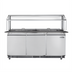 Thumbnail image #1 for Koolmore 70-3/5 Inch Wide 3-Door Commercial Refrigerated Prep Table with Sneeze Guard and Buffet Slide