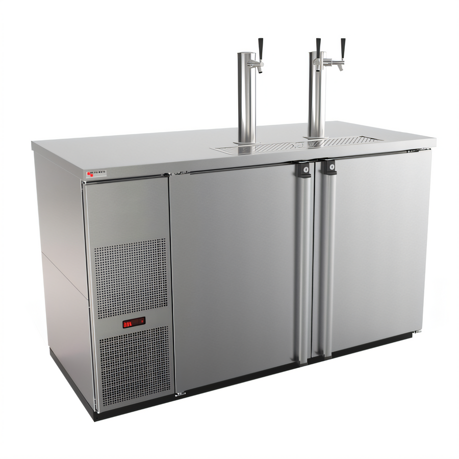 Product image #1 for Pro-Line E-Series 59-1/2" Two-Section Direct Draw Draft Beer Cooler with 3-Faucet Towers