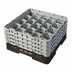 Thumbnail image #2 for Cambro Camrack® Full Size 20-Compartment Glass Rack with 4 Soft Gray Extenders, Brown