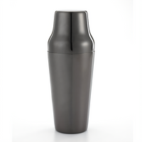 Barfly Parisienne 24 oz 2-Piece Cocktail Shaker Set, Gun Metal Black Finish