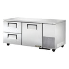 Thumbnail image #1 for True Mfg. - General Foodservice TUC-67D-2-HC 2-Section Undercounter Refrigerator, 1 Door/2 Drawers, Stainless Steel, Side-Mounted Self-Contained