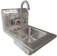 Wall-Mounted Hand Wash Sink with 9