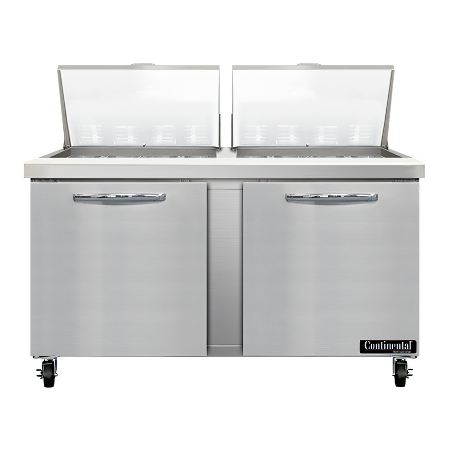 Product image #1 for Mighty Top SW60N24M 60-Inch Two-Section Refrigerated Sandwich Prep Table