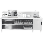 Thumbnail image #1 for Advance Tabco BEV-30-60R 60-Inch Stainless Steel Beverage Table with Right-Side Sink, Urn Trough, and Enclosed Base