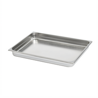 Vollrath 2/1 GN Solid Hotel Pan, 22 Gauge, 2-1/2 Inch Deep, 300 Series Stainless Steel