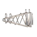 Thumbnail image #1 for Advance Tabco Special Value Series DB-14-X Wire Shelving Wall Bracket, 14 in, Double-Mount, Heavy-Duty Chrome-Plated