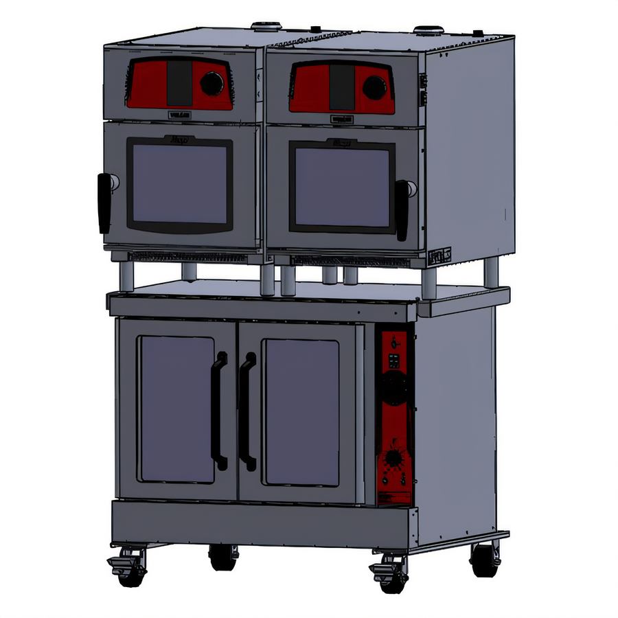 Product image #1 for Vulcan Stacking Kit for 1 or 2 Minijet Units on VC4 Convection Oven with Casters