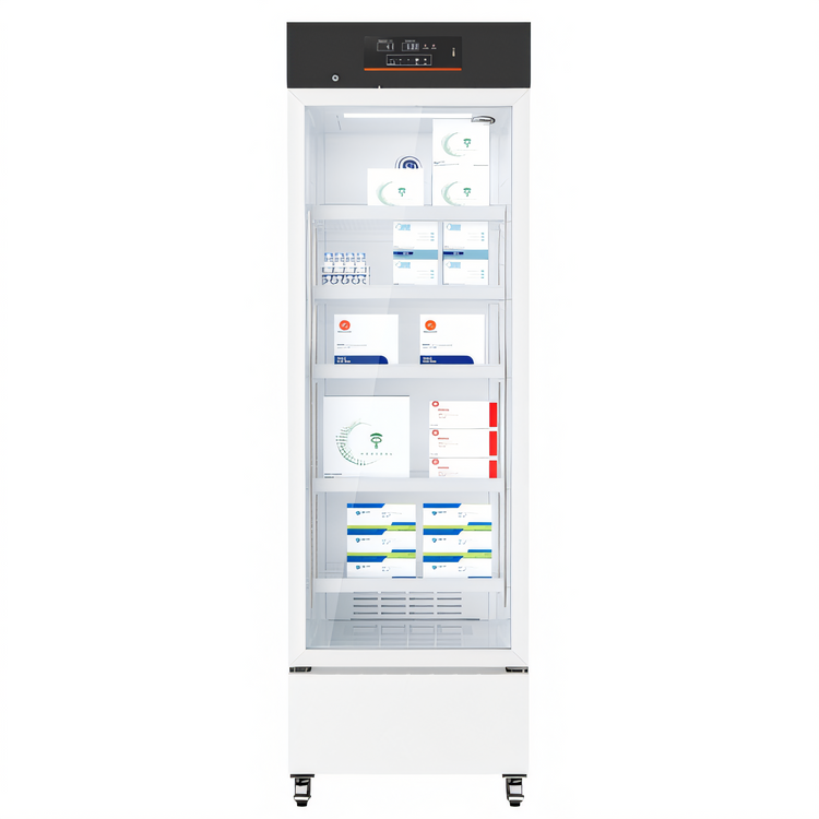 Product image #1 for KoolMore 11 Cu. Ft. Commercial Medical Pharmacy Refrigerator with Heated Glass Door and Backup Battery