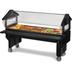 Thumbnail image #1 for SixStar™ Youth Portable 6-Foot Ice-Cooled Food Bar with Double-Sided Acrylic Sneeze Guard, Black