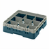 Thumbnail image #2 for Cambro Camrack Full Size 9-Compartment Teal Glass Rack with Soft Gray Extender