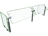 Hatco Flav-R-Shield™ B950SWIVEL-72 Adjustable Self-Service Single-Sided Food Shield, 2 Bays, 72 x 18 x 23 Inches
