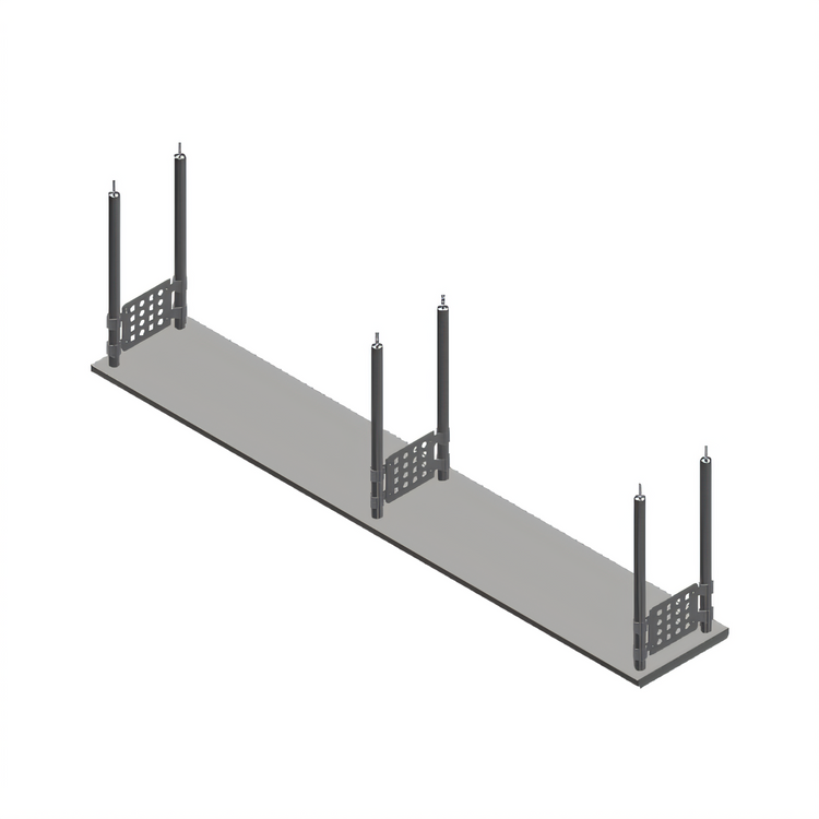 Product image #1 for John Boos Heavy-Duty Ceiling Mount Single Stainless Steel Overshelf, 84 x 18 Inches