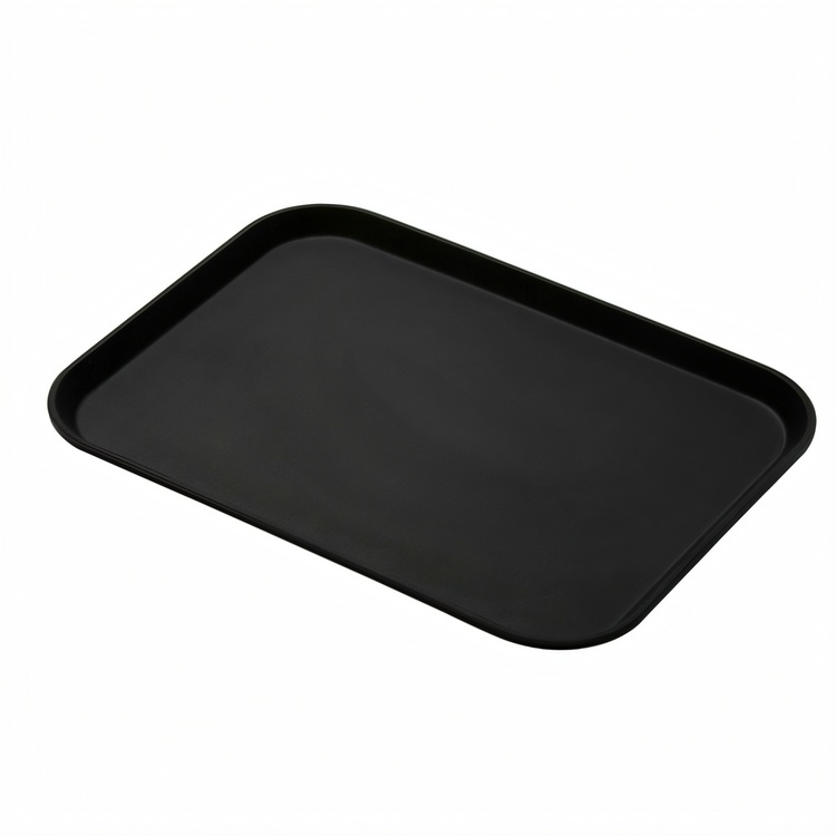 Product image #2 for Cambro Camtread Rectangular Non-Skid Fiberglass Serving Tray, 12 x 16-5/16 Inches, Black Satin