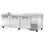 Thumbnail image #1 for True Mfg. - General Foodservice TWT-93-HC 93-Inch 3-Section Solid-Door Stainless Steel Worktop Refrigerator, Self-Contained R290