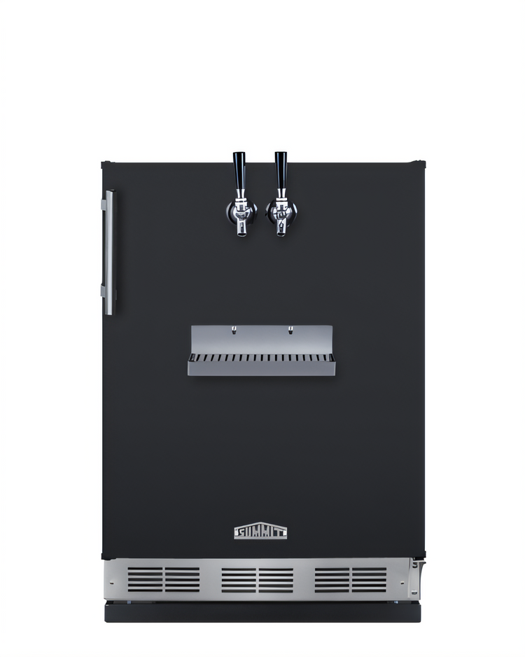 Product image #1 for Summit Appliance 24-Inch Built-In Front Tap Beer Kegerator with Dual Tap and 5.3 Cu. Ft. Capacity