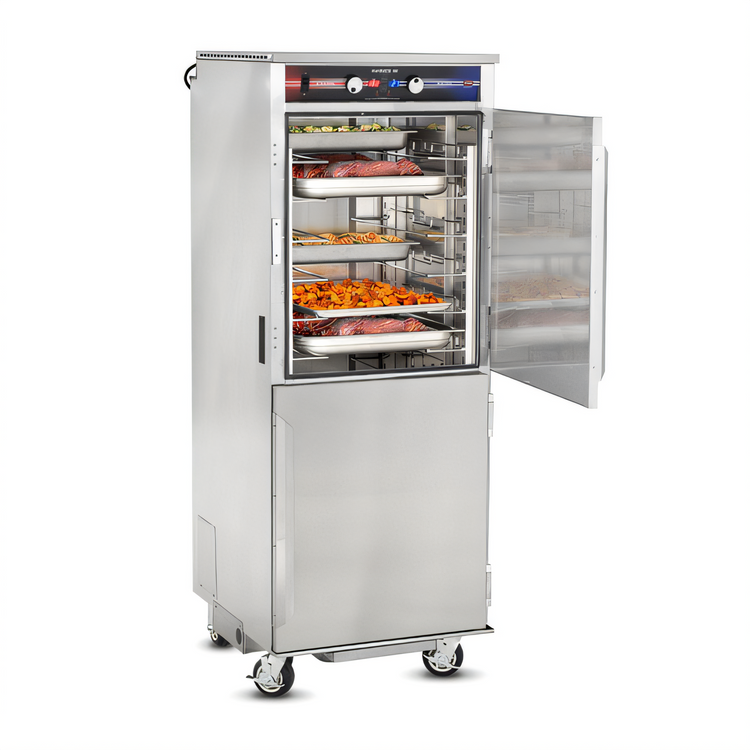 Product image #1 for FWE Clymate IQ PHTT-12 Mobile Humidified Holding Cabinet with Dutch Doors and 12 Pair Universal Tray Slides