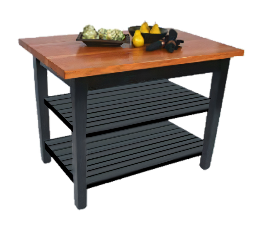 Product image #1 for Rouge et Noir Le Classique 60-Inch x 30-Inch Island Work Table with 2 Shelves
