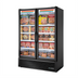 Thumbnail image #1 for True Full-Length Two-Section Glass Door Freezer Merchandiser, Self-Contained, Bottom-Mounted, Black, -10°F