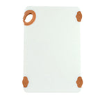 Thumbnail image #1 for Winco STATIKBoard CBN-1218BN Rectangular Brown Co-Polymer Cutting Board with Rubber Grip Hook, 12 x 18 x 1/2 Inch Case of 6