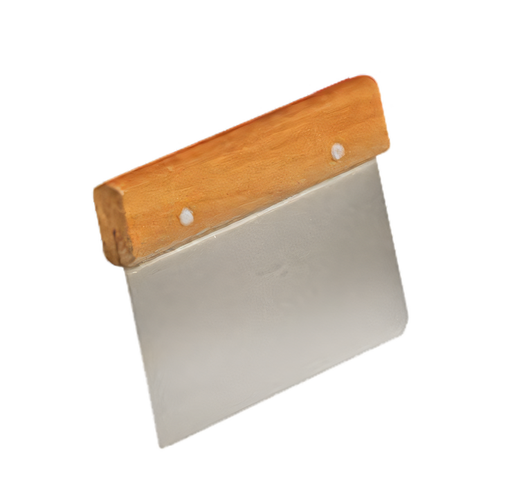 Product image #1 for American Metalcraft 6 Inch Stainless Steel Dough Cutter/Scraper with Wooden Handle