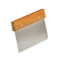 American Metalcraft 6 Inch Stainless Steel Dough Cutter/Scraper with Wooden Handle