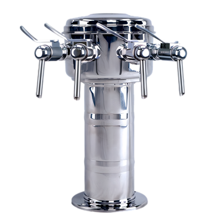 Product image #1 for Sommelier Single-Column Countertop Air-Cooled Wine Font with 4 Side Pull Faucets