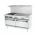 Thumbnail image #1 for Turbo Air Bake Tech Innovation Radiance 60-Inch Gas Restaurant Range with 4 Open Burners, 36-Inch Right Griddle, and 2 Standard Ovens