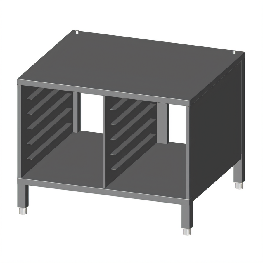 Product image #1 for Lainox Naboo Stainless Steel Open Cabinet Stand with Side Runners, 6 + 6 x EN1 (600 x 400)