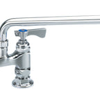 Thumbnail image #1 for Krowne Royal Series 15-406L Deck-Mount Manual Faucet, 4-Inch Centers, 6-Inch Swing/Swivel Spout, 1/4-Turn Ceramic Valve, Low-Lead