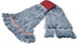 Thumbnail image #1 for Carlisle Grease Release Large Looped-End Wet Mop Head with Blue Yarn and 5-Inch Red Band