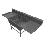 Thumbnail image #1 for John Boos Pro-Bowl 2PB2028-2D30 2-Compartment Bakery Sink with Left & Right Drainboards, 20 x 28 x 12-Inch Bowls, 16-Gauge Stainless Steel