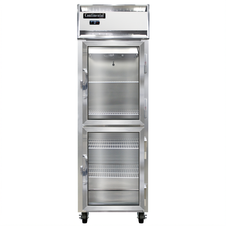 Product image #1 for Continental Refrigerator 1FNSAGDHD One-Section Display Freezer with Narrow Half Glass Doors