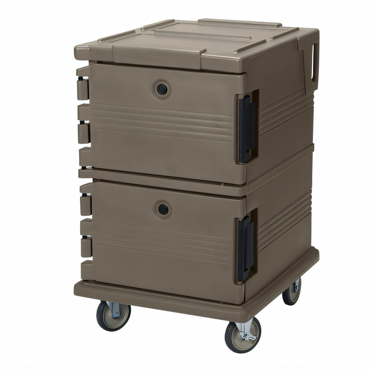 Product image #1 for Cambro Ultra Camcart Double-Compartment Front-Loading Insulated Food Pan Carrier