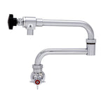 Thumbnail image #1 for Fisher 5730 Wall-Mount Single-Inlet Commercial Faucet with 10 in. Control Swing and 10 in. Double-Jointed Spouts, Cross Handle