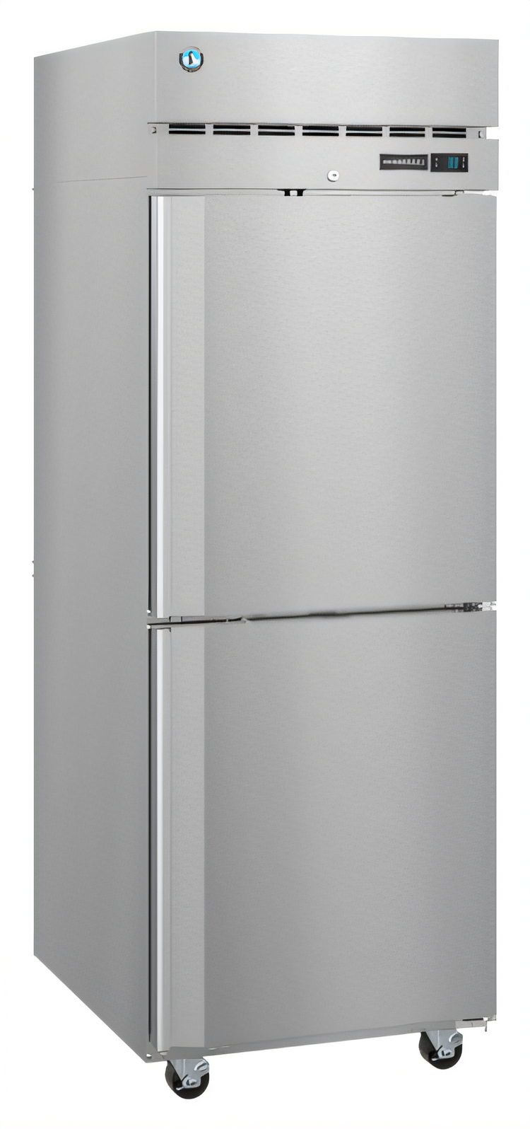 Product image #1 for Hoshizaki Steelheart One-Section Reach-In Refrigerator, Dual Half-Height Solid Doors, 23.1 Cu. Ft., Stainless Steel, Top-Mounted Self-Contained Refrigeration