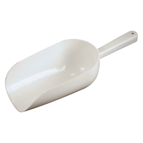 Product image #1 for Bar Maid 16 oz Round-Bowl Polyethylene Scoop with Hole Handle (White) — CR-840W