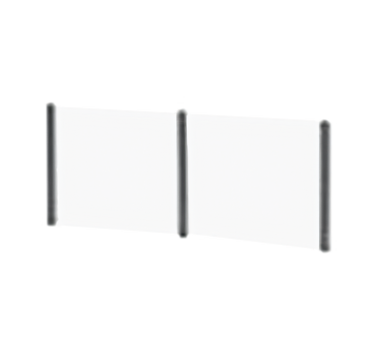 Product image #1 for Vollrath 4-Series Signature Server Traditional Vertical Cafeteria Breath Guard for 3-Well Units