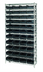 Thumbnail image #1 for Quantum Conductive Stationary Bin Wire Shelving System, 36W x 12D x 74H, Chrome Plated