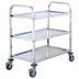 Thumbnail image #1 for Winco 3-Tier Stainless Steel Bus Cart with Wheels, 37 x 19 x 37 Inches