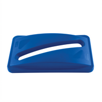 Rubbermaid Commercial Slim Jim Blue Paper Recycling Top for 15/23 Gallon Containers