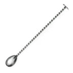 Thumbnail image #1 for Spill-Stop Bonzer 825-31 Disc Muddler Bar Spoon, 10-3/5", Twisted Handle, Stainless Steel