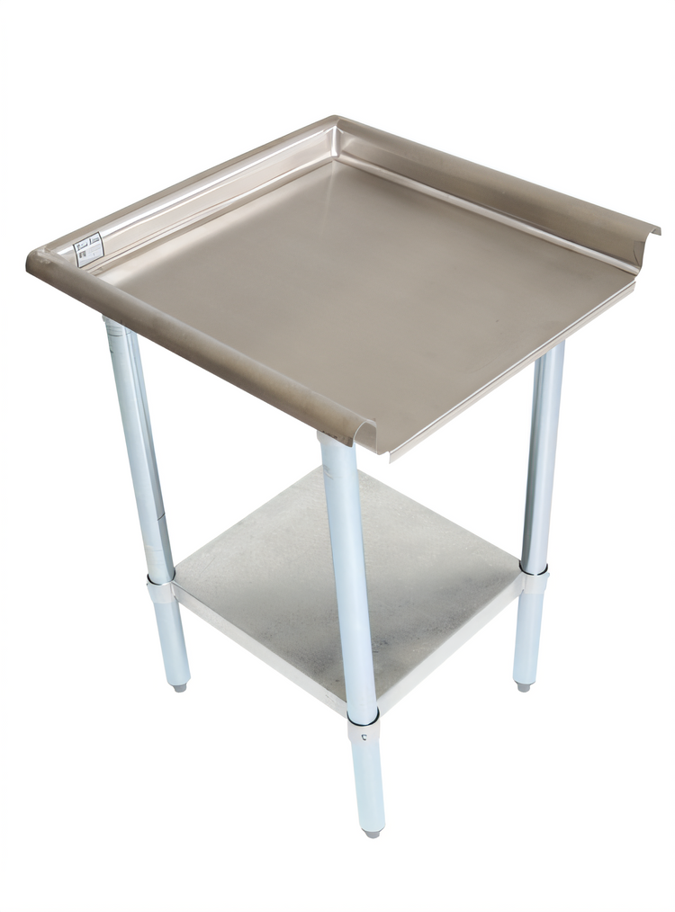 Product image #1 for 24 Inch x 24 Inch Freestanding Stainless Steel Sink Drainboard with Galvanized Undershelf