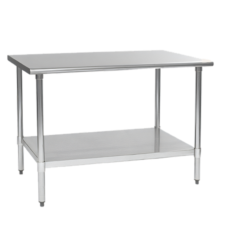 Product image #1 for Spec-Master 72-Inch x 36-Inch Flat Top Stainless Steel Work Table with Galvanized Base and Adjustable Undershelf