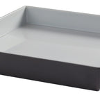 Thumbnail image #1 for American Metalcraft UBS60GE Square Melamine Bowl, 60 oz, Graphite, 10 x 10 x 1-1/2 in. Case of 4