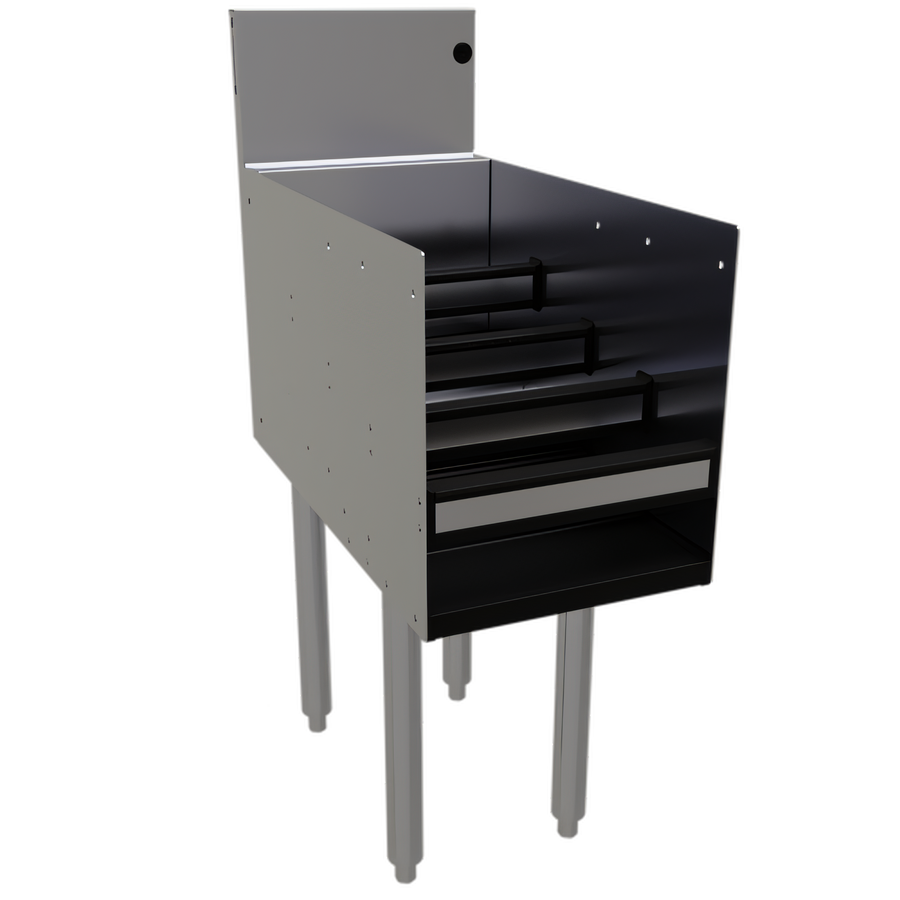 Product image #1 for Glastender Free Standing Stainless Steel Liquor Steps, 12"W x 24"D, 4-Level