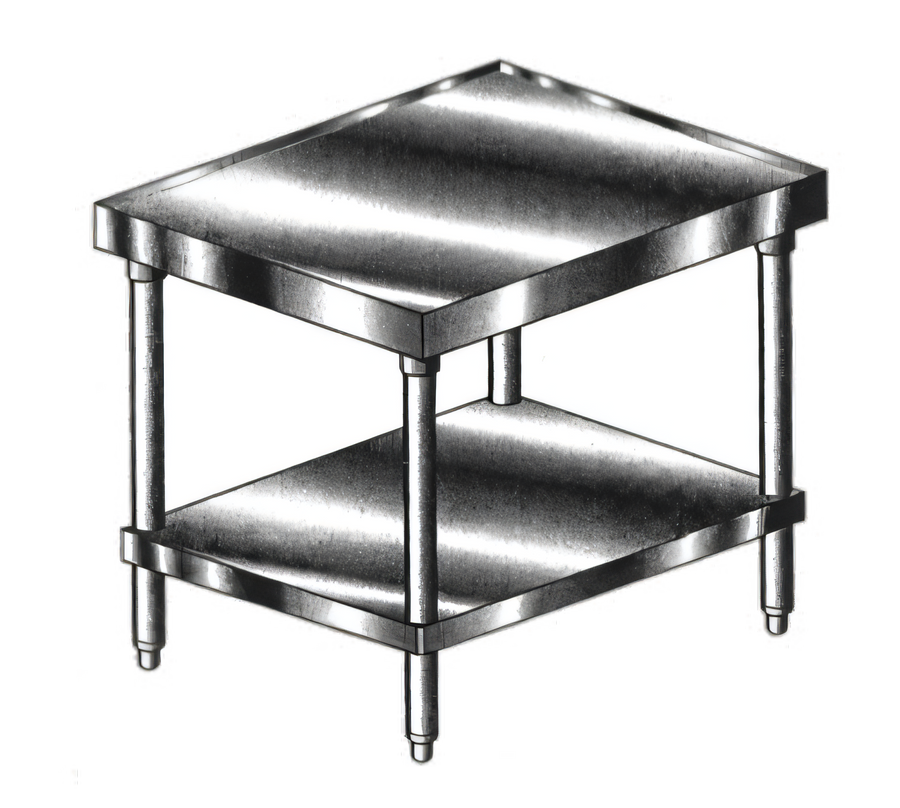 Product image #1 for Klinger's Trading 30-Inch x 30-Inch Stainless Steel Mixer Table with Undershelf and Legs