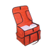 Thumbnail image #1 for Deluxe Red Nylon Sandwich Delivery Bag with 1 Compartment and Side Pockets, 15 x 9 x 12 Inch
