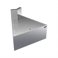 Krowne Royal Series 24-Inch Front Corner 45° Stainless Steel Underbar Drainboard Filler