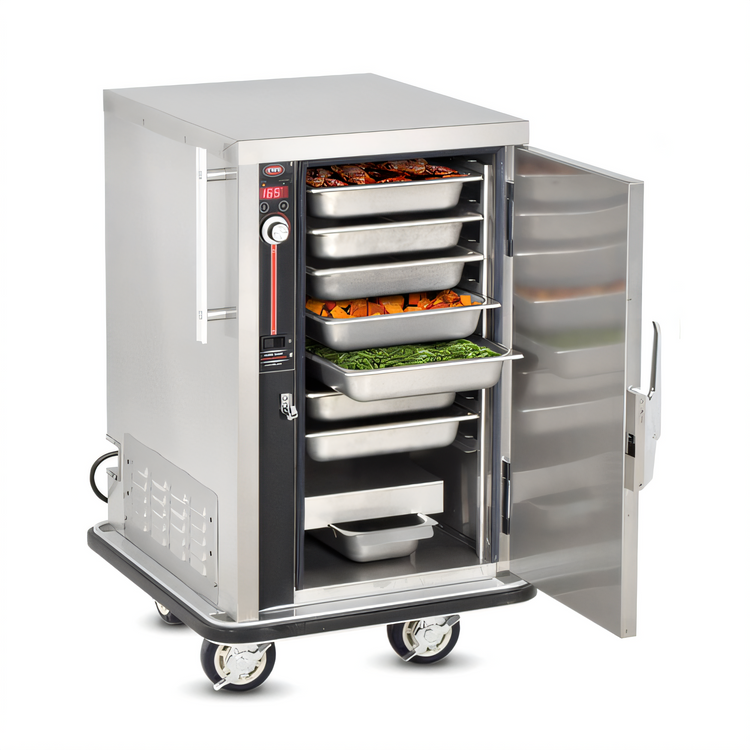 Product image #1 for Mobile Heated Holding Cabinet with Humi-Temp Heat & Humidity System, 8 Full-Size Pan Capacity